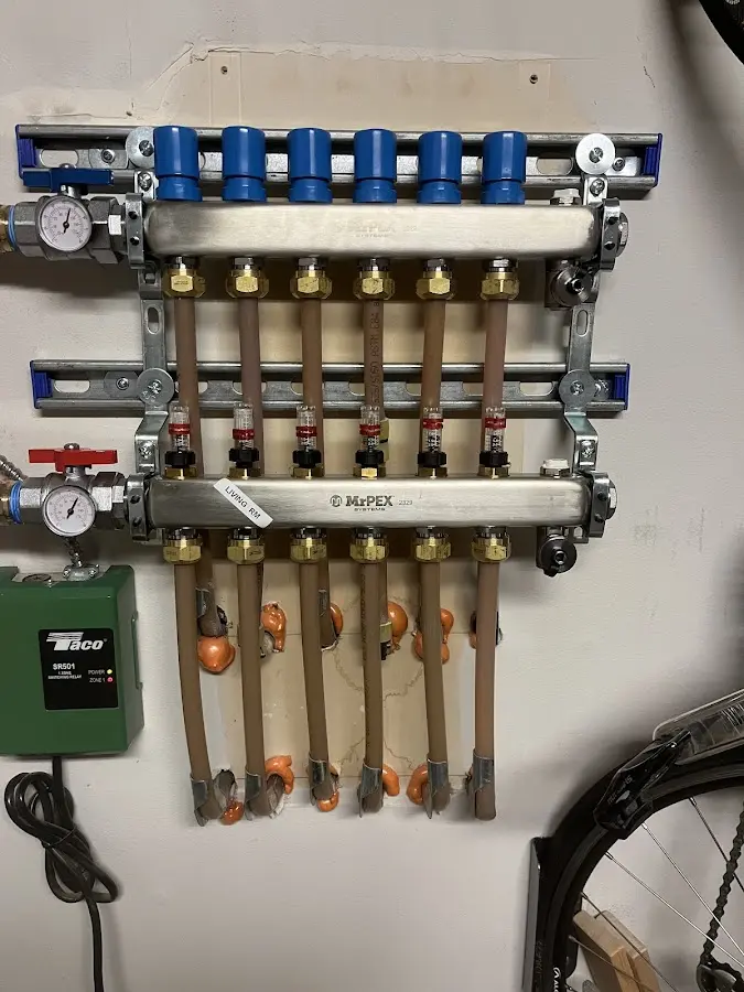 Plumber performing Gas Line Installation at a residential property in Shaftsbury